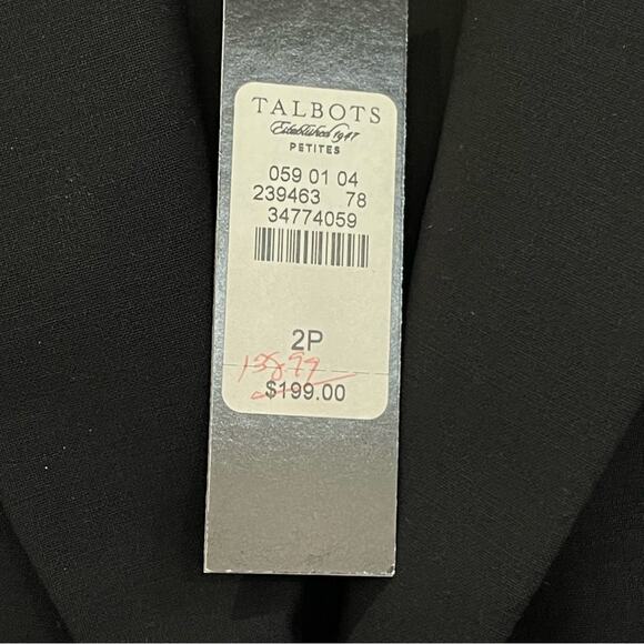Talbots Petites The Kate Fit Black Romantically Curvy Jacket Blazer - Size 2P - Picture 6 of 12